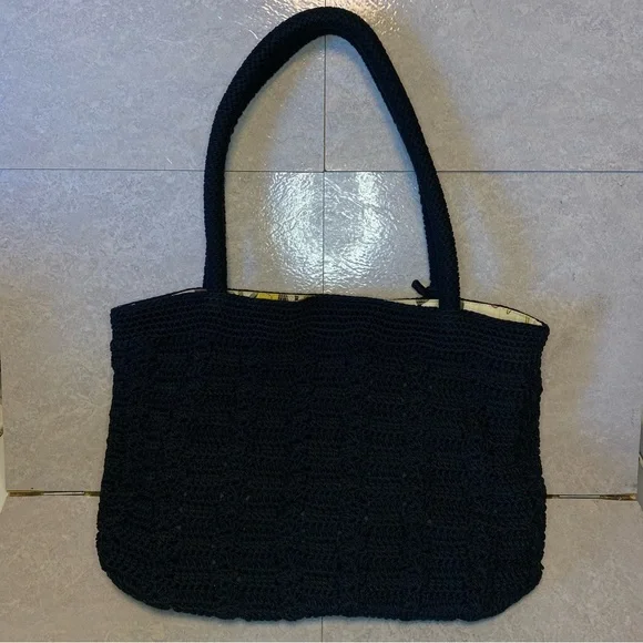 The Sak Black Crochet Shoulder / Tote Bag Black - Picture 2 of 16